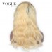 613 Body Wave Lace Front Wigs 100% Brazilian Virgin Human Hair Bleached Blonde Wigs